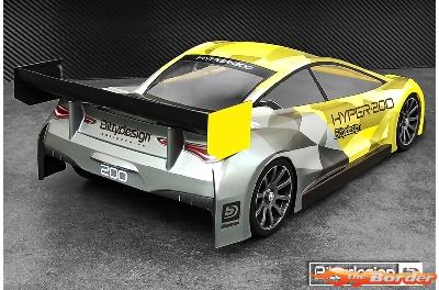 BittyDesign HYPER-200 clear body 1/10 TC Nitro 200mm Light weight BDTC-200HYP - Afbeelding 3