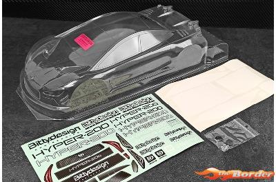 BittyDesign HYPER-200 clear body 1/10 TC Nitro 200mm Light weight BDTC-200HYP - Afbeelding 5