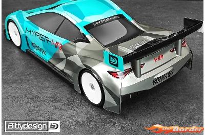 BittyDesign HYPER-HR clear body 1/10 TC 190mm ULT Light weight BDTC-HYPHRULT - Afbeelding 3
