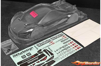 BittyDesign HYPER-HR clear body 1/10 TC 190mm ULT Light weight BDTC-HYPHRULT - Afbeelding 5