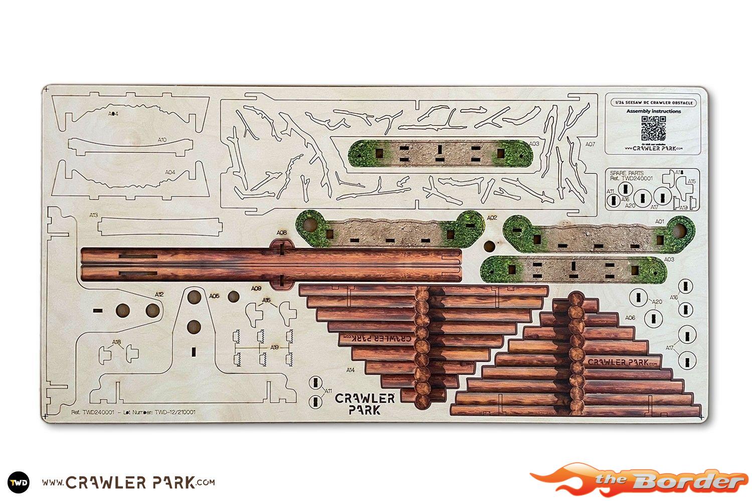 ToysWD Crawler Park: Seesaw Obstacle for 1/18 &1/24 Rc Crawler Park Circuit TWD240001 - Afbeelding 3