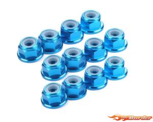 BRP 4mm Aluminium Nyloc Lock Nut 8pcs. Blue 1747LB