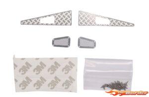 BRP Stainless Steel Hood Trim voor 1/18 TRX-4M Land Rover Defender - Zilver M043S