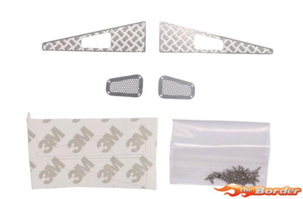 BRP Stainless Steel Hood Trim voor 1/18 TRX-4M Land Rover Defender - Zilver M043S
