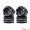 BRP 1.0'' Brass Quality Black Gold Beadlock Wheel Rim set for 1/18 M017 - Afbeelding 4