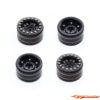 BRP 1.0'' Brass Quality Black Gold Beadlock Wheel Rim set for 1/18 M017 - Afbeelding 5