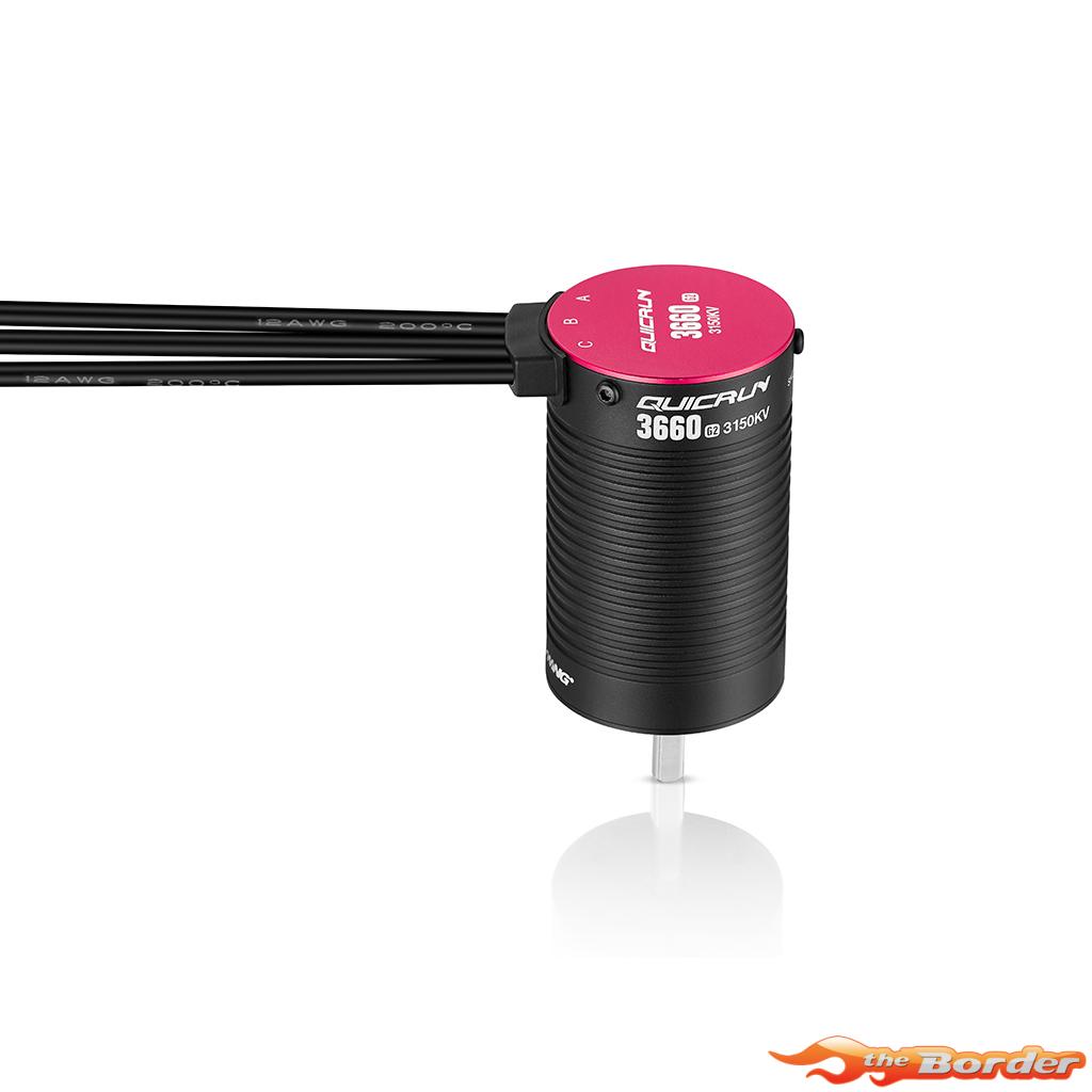Hobbywing Quicrun 3660SL 3700KV Black G2 Sensorless Brushless Motor (5mm Shaft) 30404501 - Afbeelding 3