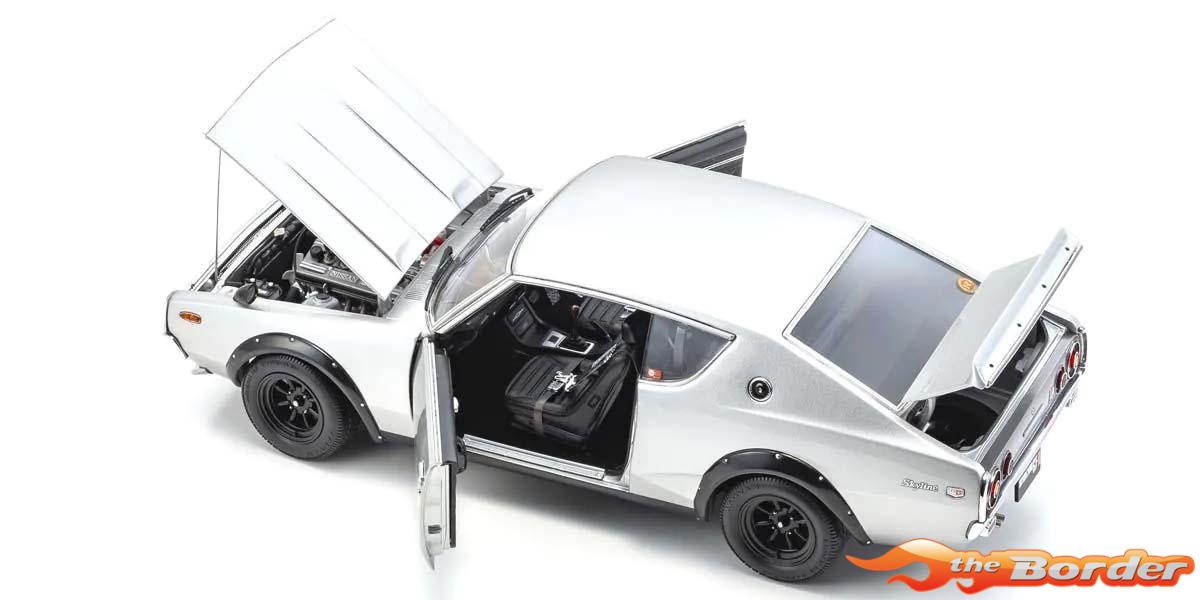 Kyosho 1:18 Nissan Skyline 2000 GT-R (KPGC110) 1973 Silver 08255S - Afbeelding 11