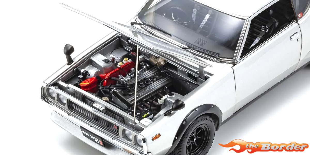 Kyosho 1:18 Nissan Skyline 2000 GT-R (KPGC110) 1973 Silver 08255S - Afbeelding 12