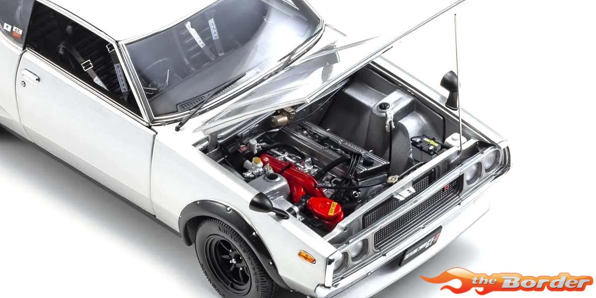 Kyosho 1:18 Nissan Skyline 2000 GT-R (KPGC110) 1973 Silver 08255S - Afbeelding 13