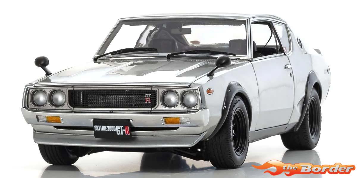 Kyosho 1:18 Nissan Skyline 2000 GT-R (KPGC110) 1973 Silver 08255S - Afbeelding 3