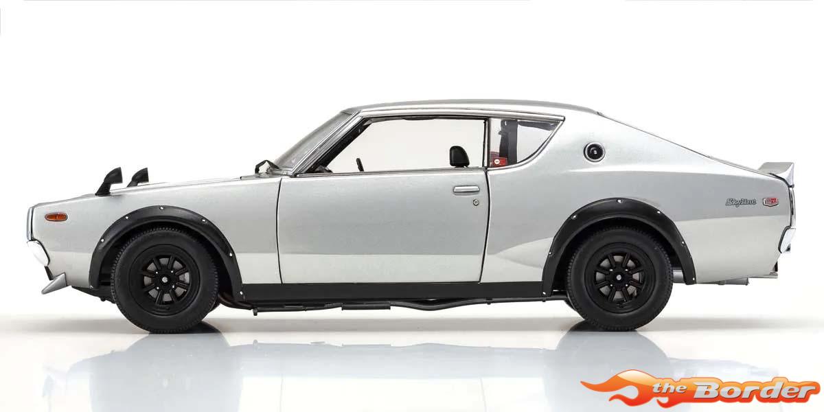 Kyosho 1:18 Nissan Skyline 2000 GT-R (KPGC110) 1973 Silver 08255S - Afbeelding 5