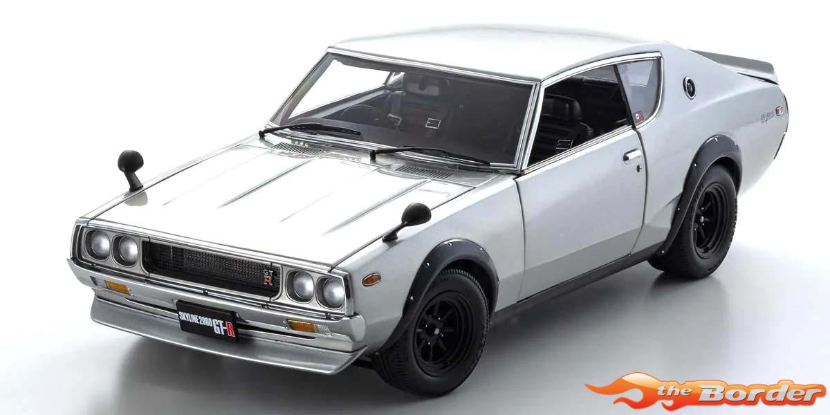Kyosho 1:18 Nissan Skyline 2000 GT-R (KPGC110) 1973 Silver 08255S - Afbeelding 9
