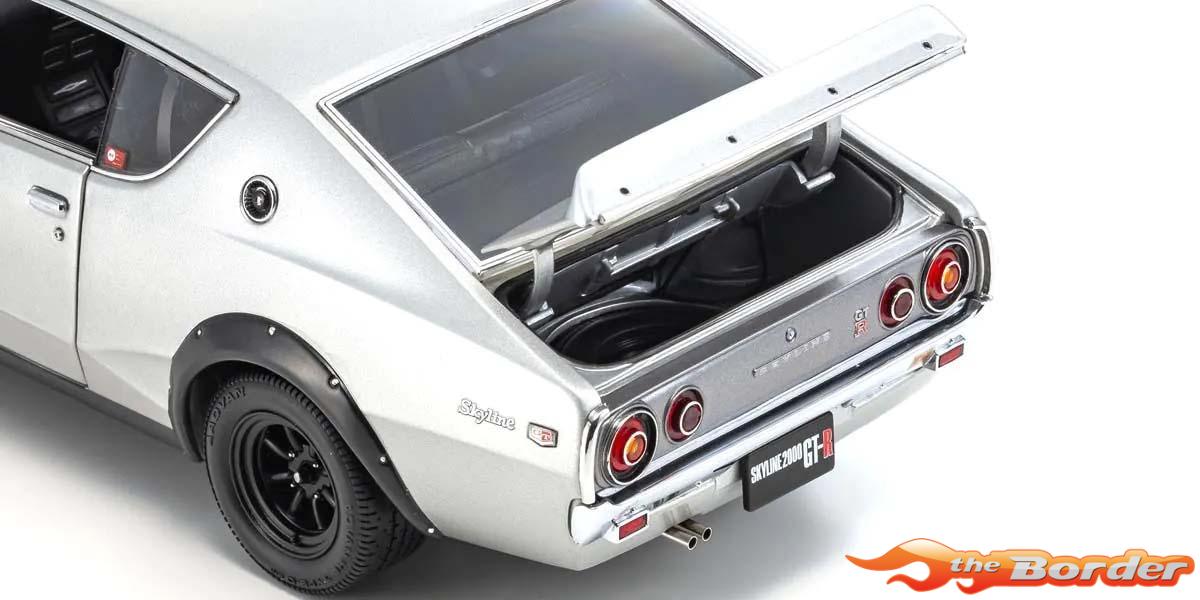Kyosho 1:18 Nissan Skyline 2000 GT-R (KPGC110) 1973 Silver 08255S - Afbeelding 10