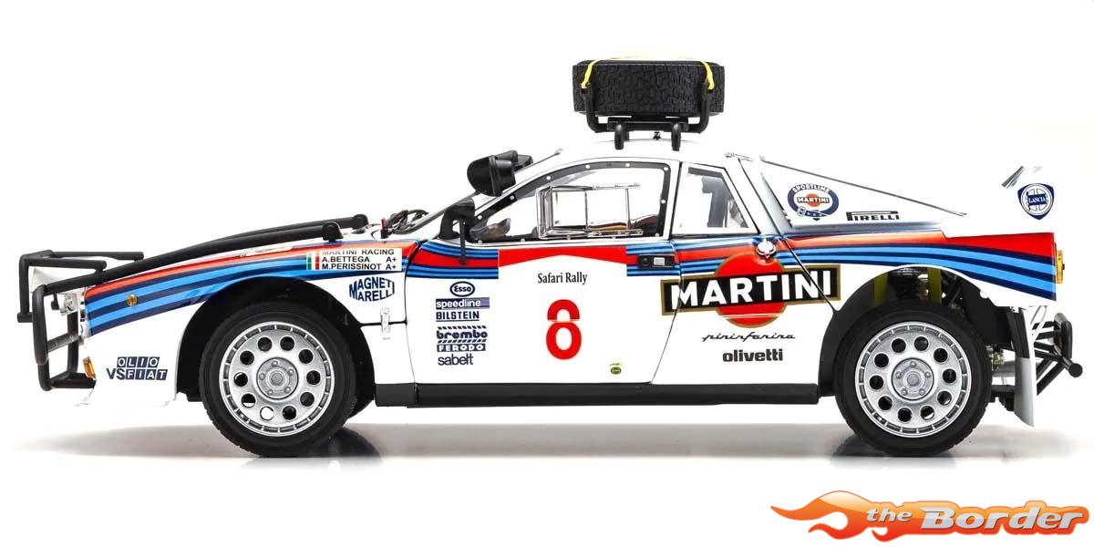 Kyosho 1:18 Lancia Rally 037 A.Bettega Safari Rally 1985 Nr.8 08306J - Afbeelding 3