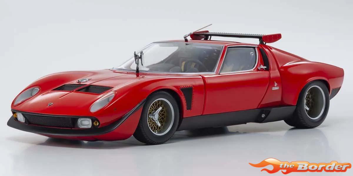 Kyosho 1/18 Lamborghini Miura SVR 1970 Black-Red 08319RBK