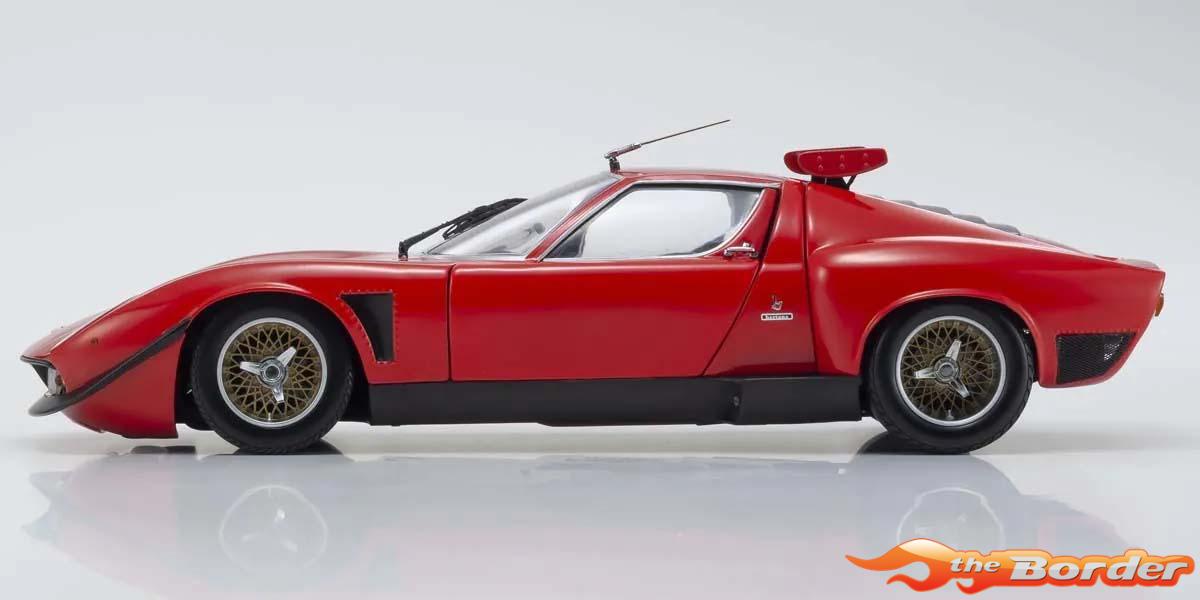 Kyosho 1/18 Lamborghini Miura SVR 1970 Black-Red 08319RBK - Afbeelding 3