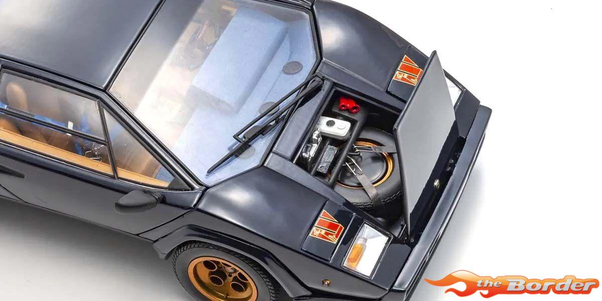 Kyosho 1/18 Lamborghini Countach LP500S Walter Wolf 1982 Dark Blue 8320D - Afbeelding 8