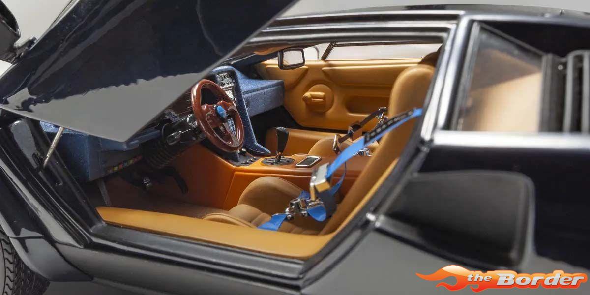 Kyosho 1/18 Lamborghini Countach LP500S Walter Wolf 1982 Dark Blue 8320D - Afbeelding 7