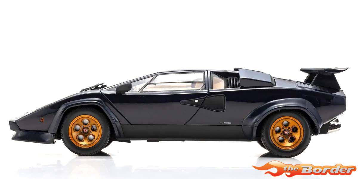 Kyosho 1/18 Lamborghini Countach LP500S Walter Wolf 1982 Dark Blue 8320D - Afbeelding 6