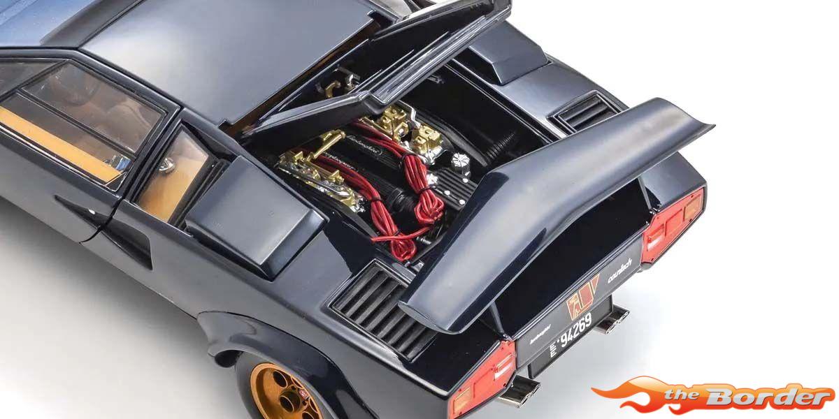 Kyosho 1/18 Lamborghini Countach LP500S Walter Wolf 1982 Dark Blue 8320D - Afbeelding 2