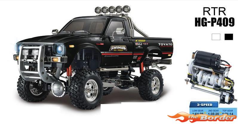 HG P409 2.4Ghz 4x4 Scale Hi-Lux Crawler Pick-Up 1/10 RTR Black