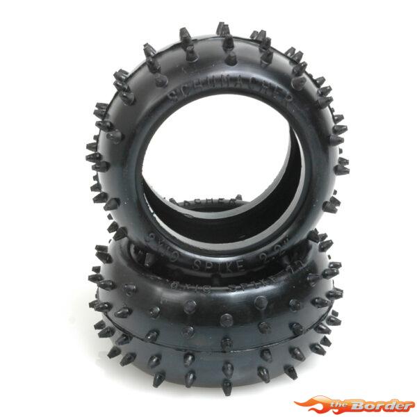 Schumacher Full Spike Rear Tyres Yellow 2.2 (2) U6596