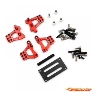 Yeah Racing Alu Shock Mount Set Red (Front & Rear) voor Traxxas TRX-4M TR4M-015RD