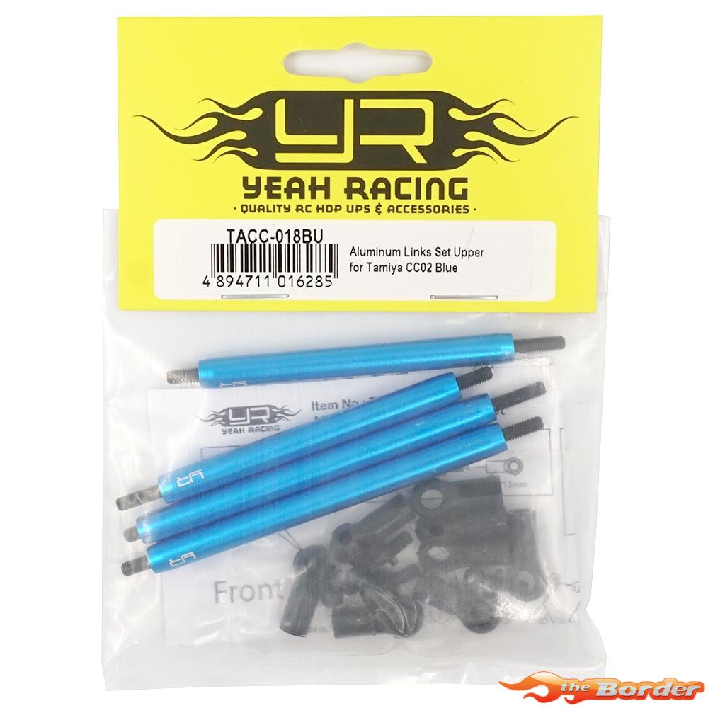 Yeah Racing Aluminium Links Set Upper for Tamiya CC-02 Blue TACC-018BU - Afbeelding 2