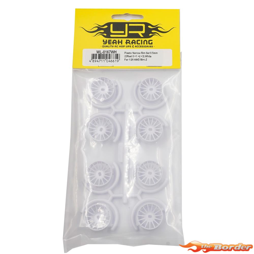 Yeah Racing Narrow Rim 8.5mm Set For 1/28 AWD Mini-Z (Offset 0+1+2+3) WL-0167WH - Afbeelding 3