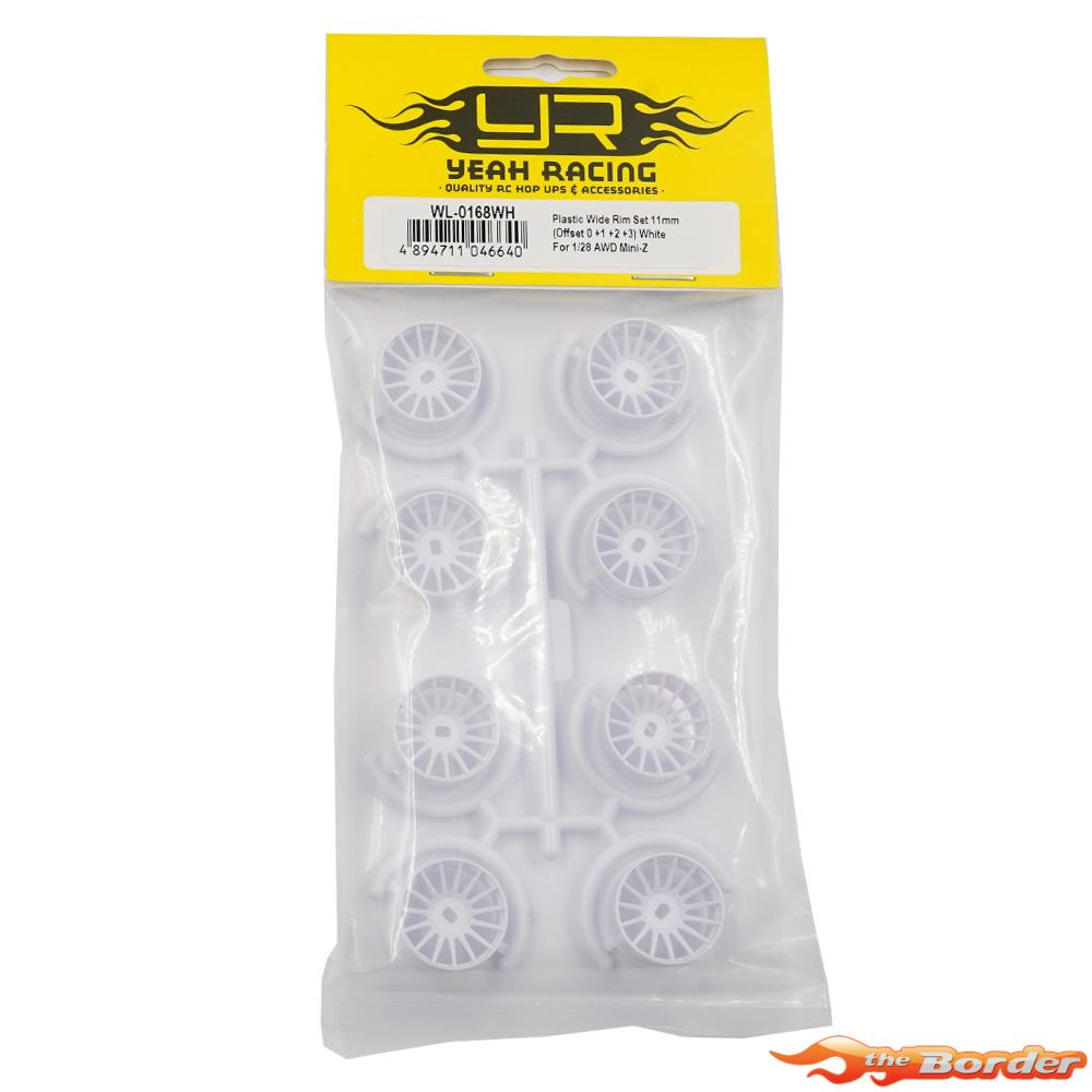 Yeah Racing Wide Rim 11mm Set For 1/28 AWD Mini-Z (Offset 0+1+2+3) WL-0168WH - Afbeelding 4