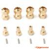 BRP 1/18 Brass Wheel Adaptors 7mm Hex (+10mm Length) for TRX-4M 1/18 Car 4pcs. M031 - Afbeelding 3