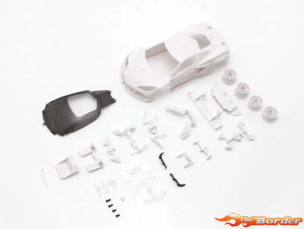 Kyosho Mini-Z Body Set Chevrolet Corvette C8-R White w/Wheels MZN215
