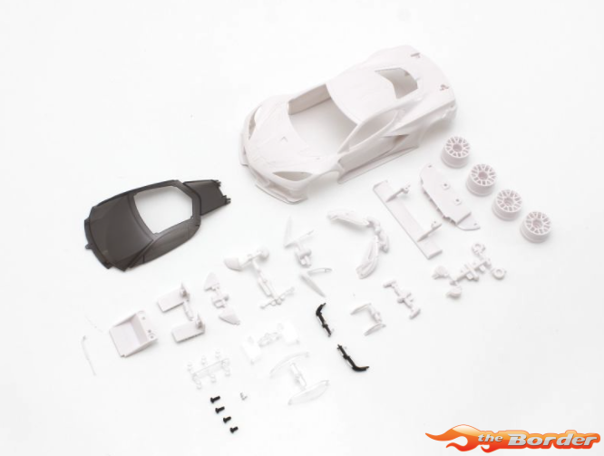 Kyosho Mini-Z Body Set Chevrolet Corvette C8-R White w/Wheels MZN215