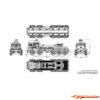 CrossRC Military Scaling Kit XX10 T-REX 1/12 10x10 truck 90100114 - Afbeelding 3