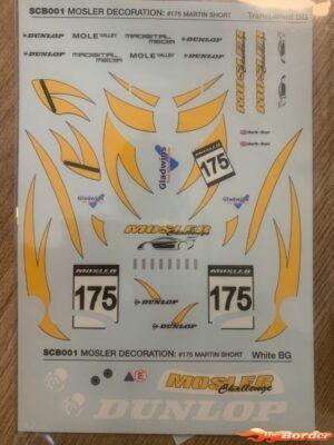 TRP Mosler Decal Sheet Yellow MT900