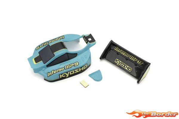 Kyosho Pre-painted Mini-Z Buggy Inferno MP9 TKI3 Body Set - Green-Black MBB03EGBK