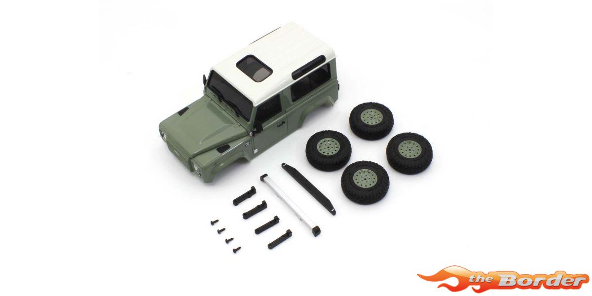 Kyosho Mini-Z Body Set Land Rover Defender 90 Heritage Green 4x4 MX01 MXBT07GR