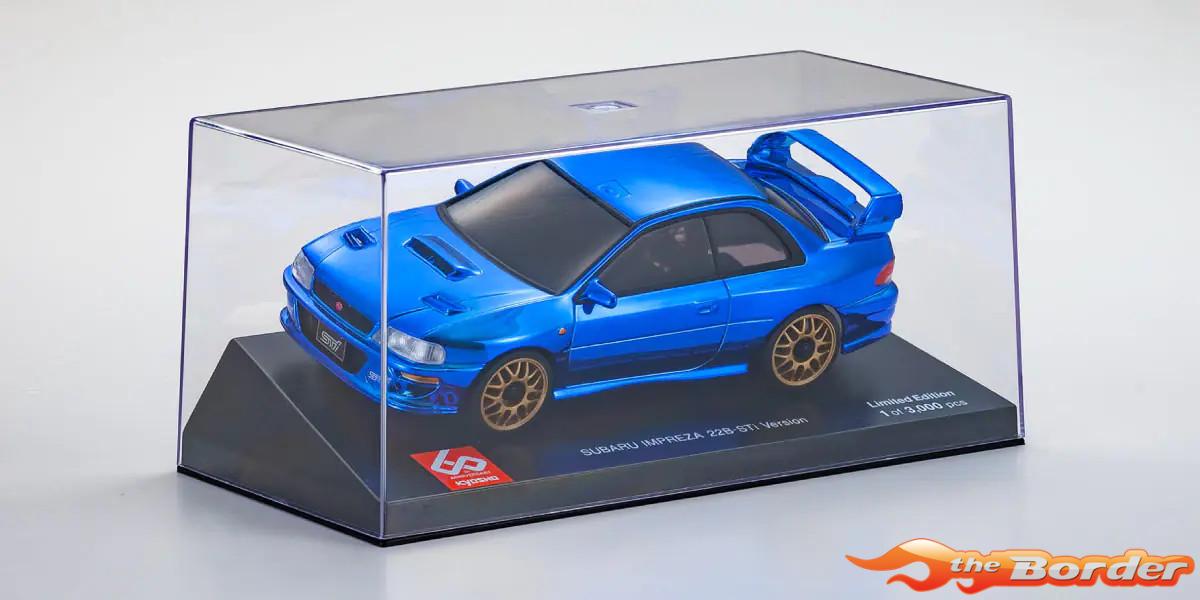 Kyosho Mini-Z Body Set SUBARU Impreza 22B-STi Version Chrome Blue Kyosho 60th Anniversary MZP457CBL - Afbeelding 2