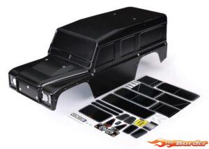 Traxxas Body Pre Painted Black Land Rover + Decals 8011-BLK