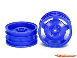 Tamiya 4WD Buggy Front Star-Dish Wheels Blue (2) 54681 - Afbeelding 2