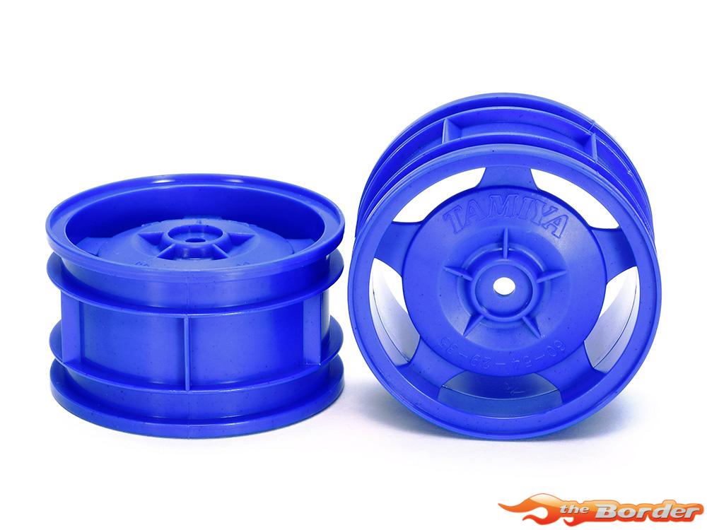Tamiya Buggy Rear Star-Dish Wheels Blue (2) 54682