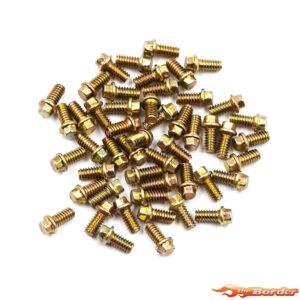Yeah Racing Steel Hexagon Head Bolts Beadlock Rims Screw M2 x 4MM 50pcs Black YA-0691