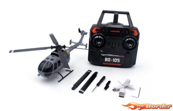 MODSTER BO-105 Flybarless Electric Helicopter RTF Grey