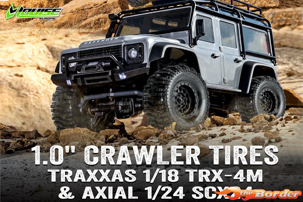 LouiseRC CR-Mallet Super Soft Black 1.0" Crawler Tyres (2) LR-T3367VB - Afbeelding 2
