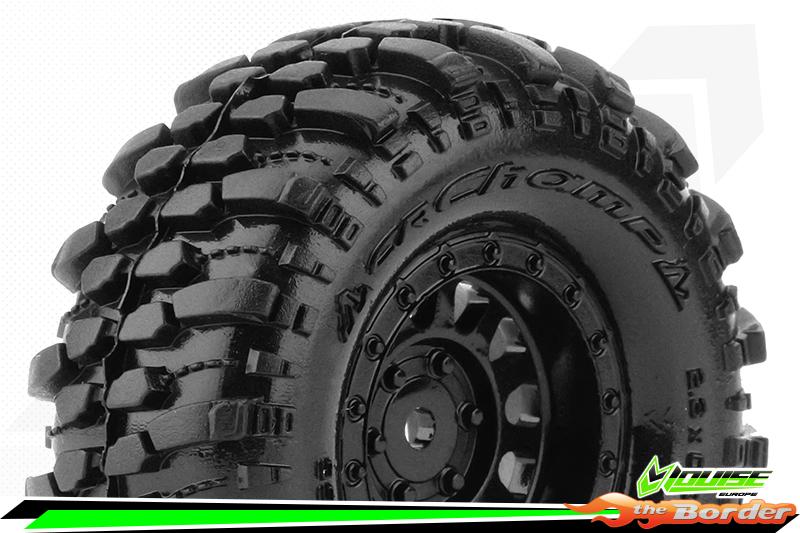 LouiseRC CR-Champ Super Soft Black 1.0" Crawler Tyres (2) LR-T3366VB - Afbeelding 4