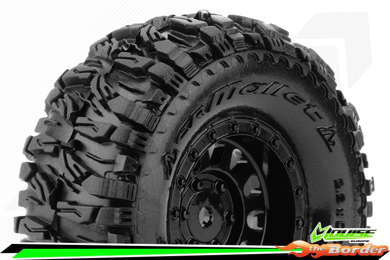 LouiseRC CR-Mallet Super Soft Black 1.0" Crawler Tyres (2) LR-T3367VB - Afbeelding 5