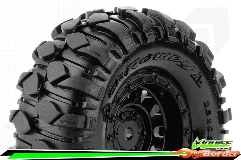 LouiseRC CR-Rowdy Super Soft Black 1.0" Crawler Tyres (2) LR-T3368VB - Afbeelding 4