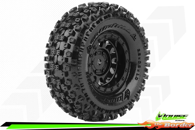 LouiseRC CR-Uphill Super Soft Black 1.0" Crawler Tyres (2) LR-T3369VB