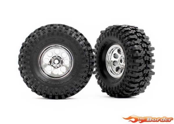 Traxxas TRX-4M Tires & Wheels (Chrome / Mickey Thompson Baja Pro) 1.0" (2) 9873